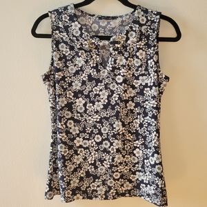 Navy Blue Flower Top - Tommy Hilfiger